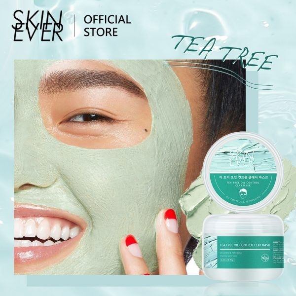 SKIN EVER Clay face mask based on green tea extract, 80g
